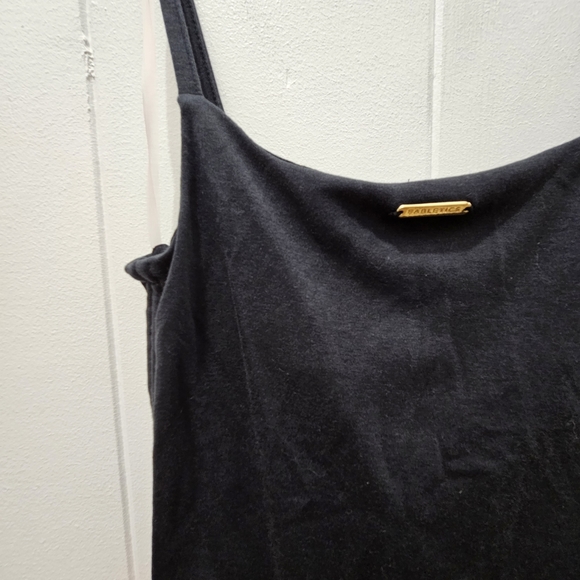 Fabletics Live-In Spaghetti Strap Dress Black with Side Tie Straps Size Med - Picture 13 of 16